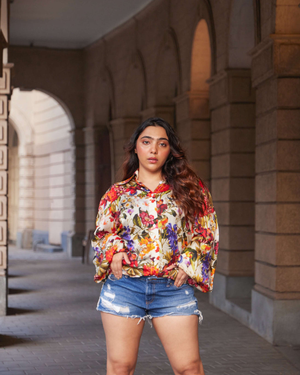 Lush Garden Print Shirt