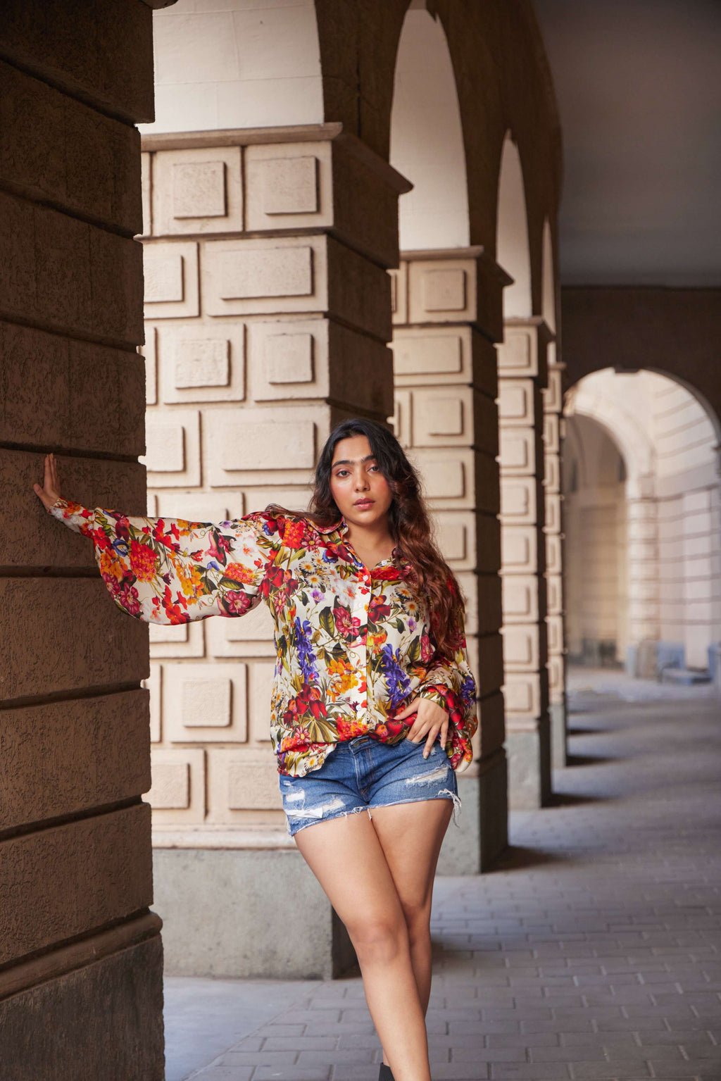 Lush Garden Print Shirt