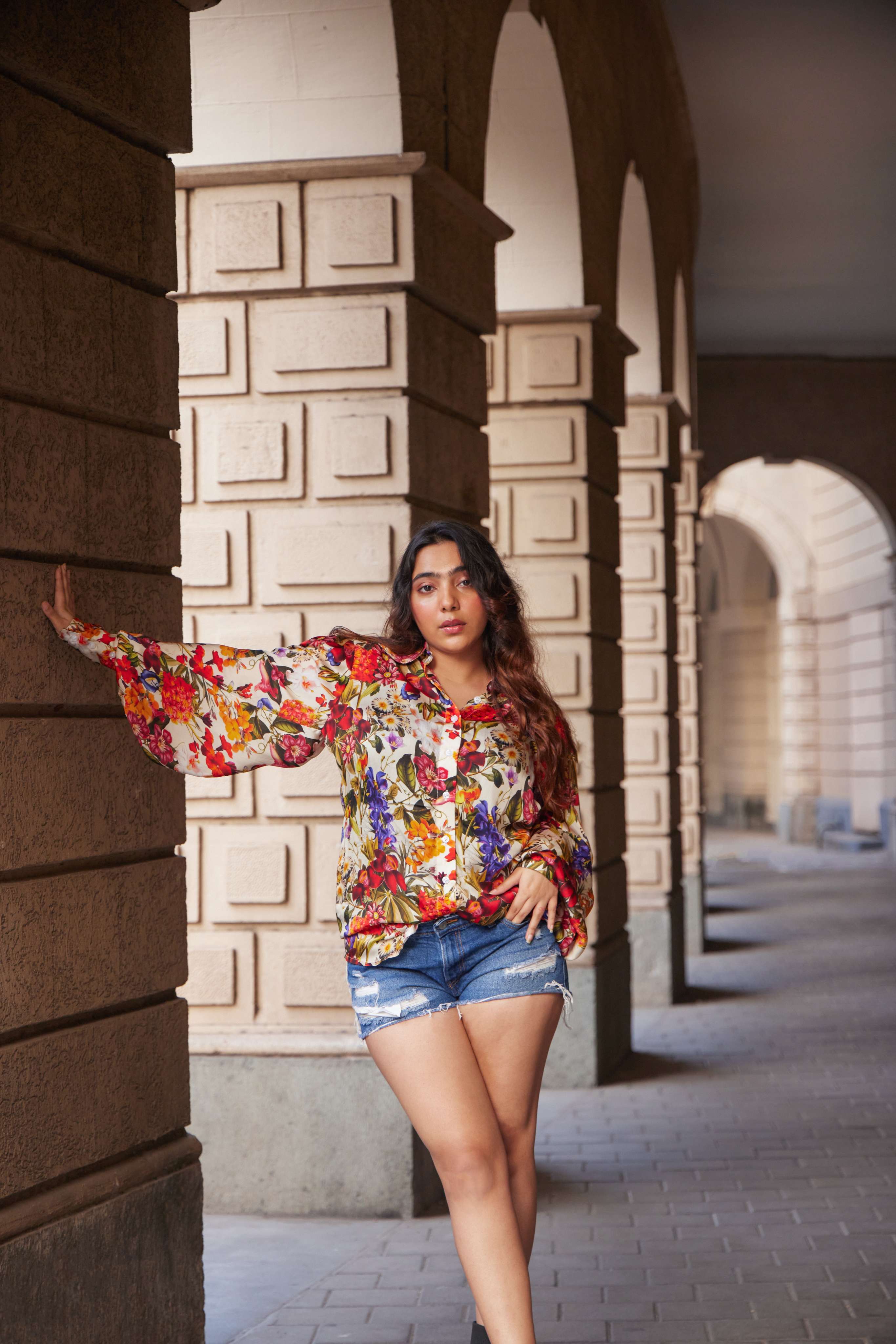 Lush Garden Print Shirt