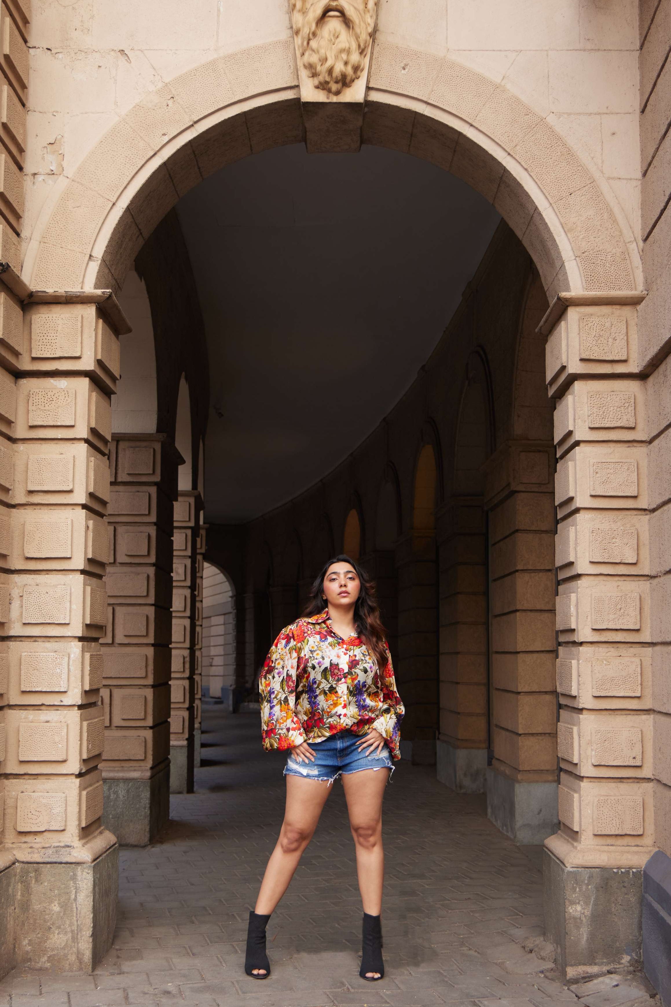 Lush Garden Print Shirt