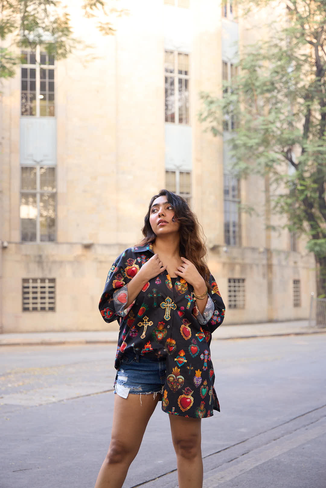 Sacred Heart Motif Shirt - Women