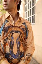 Tuscan Earth Tone Abstract Shirt
