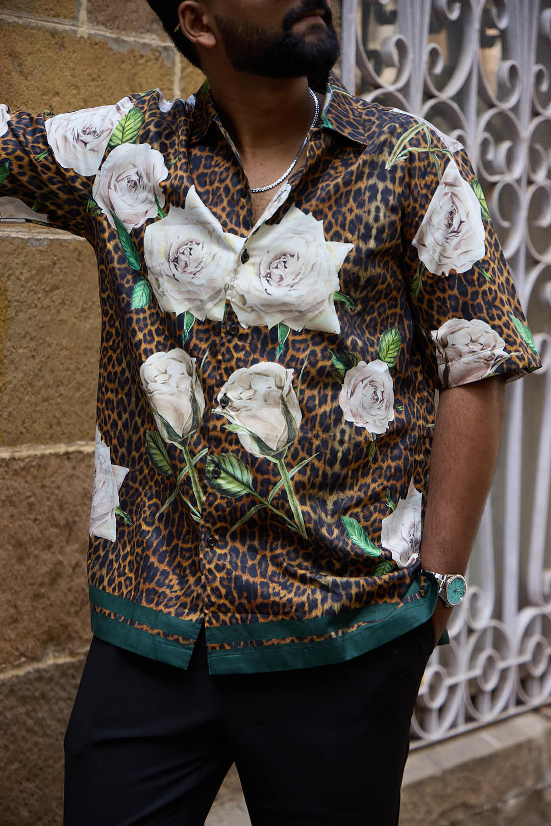 Leopard Skin Floral Shirt