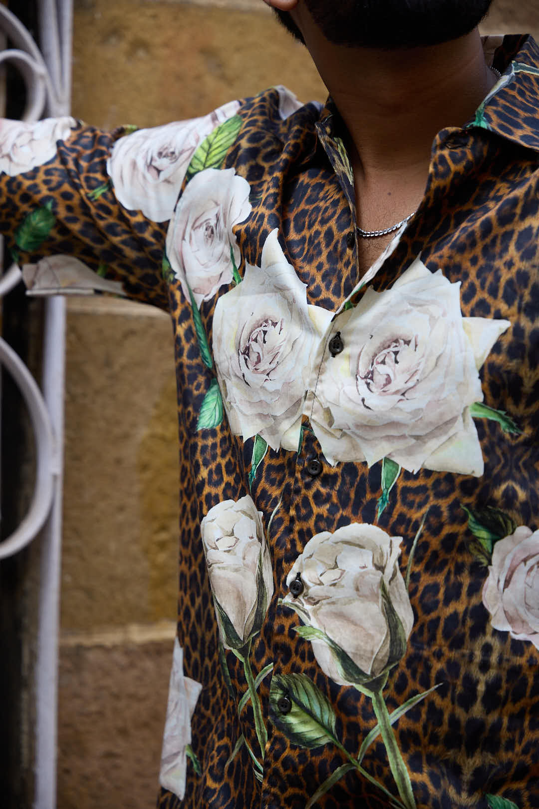 Leopard Skin Floral Shirt