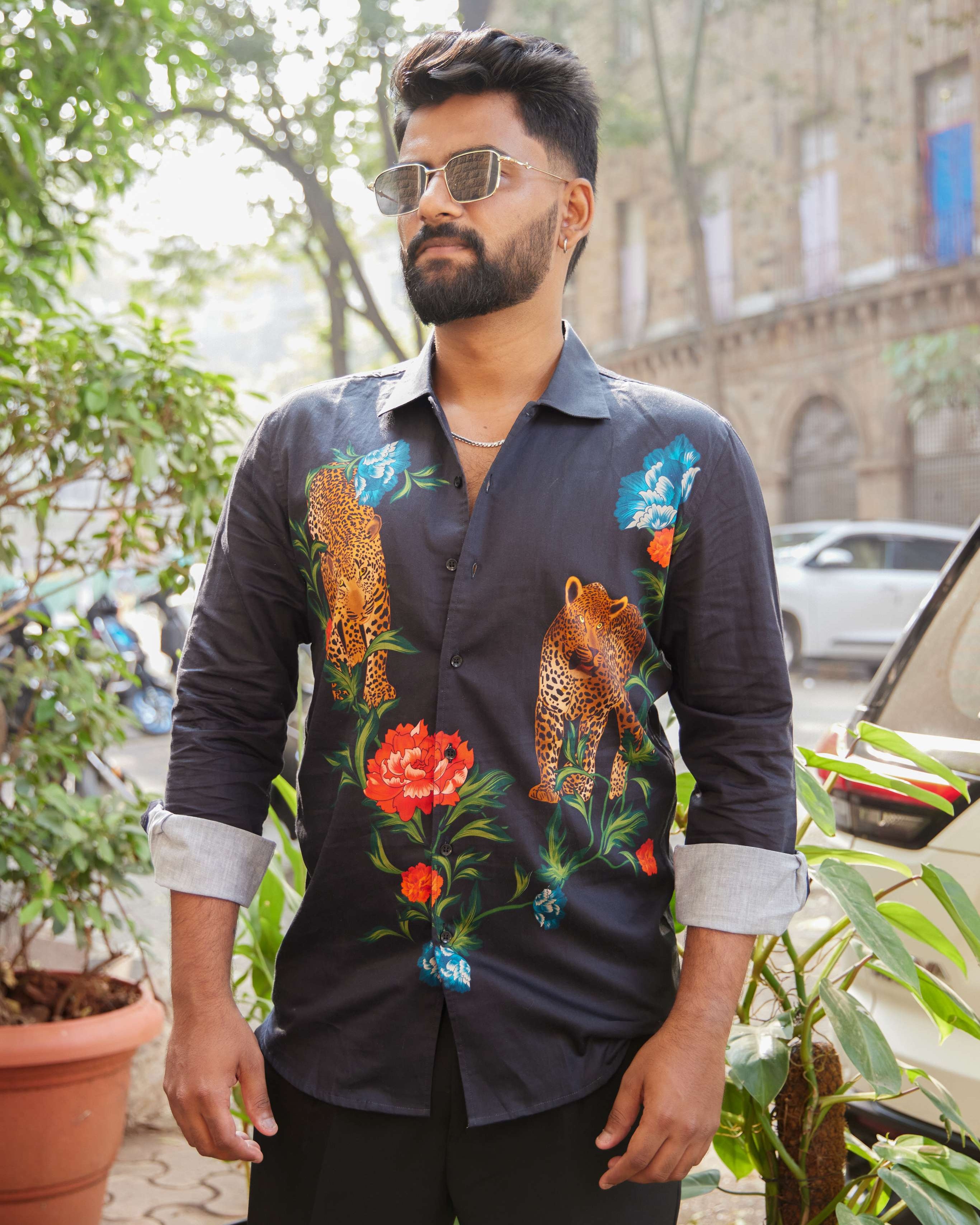 Tropic Leopard Floral Shirt