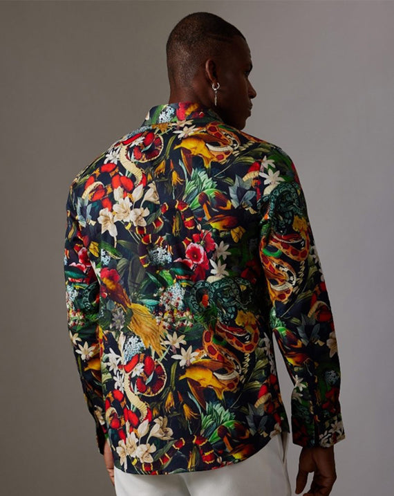 CANCLINI SHIRT BOTANICAL PRINT SHIRT