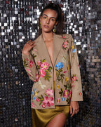 BEIGE FLORAL BLAZER