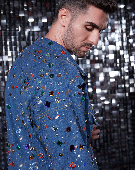 RHINESTONE DENIM JACKET