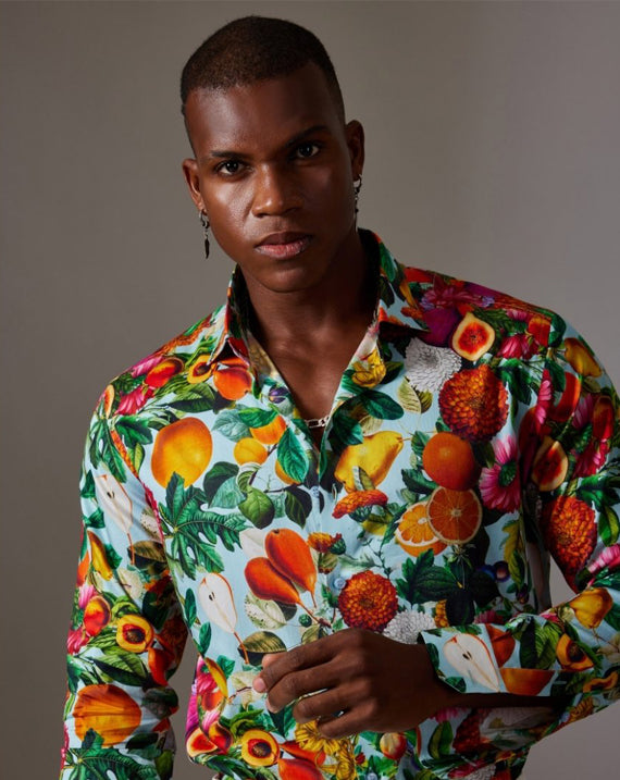 CANCLINI SHIRT TROPICAL PRINT SHIRT