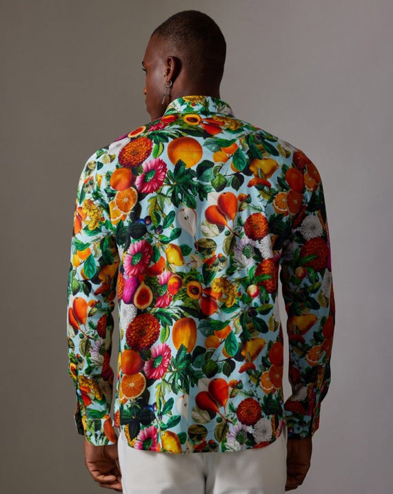 CANCLINI SHIRT TROPICAL PRINT SHIRT