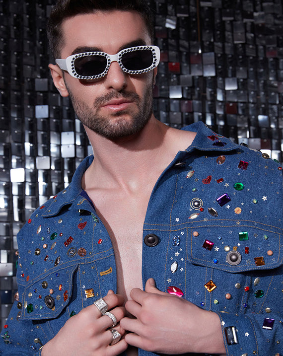 RHINESTONE DENIM JACKET