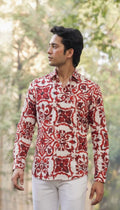 Crimson Baroque Shirt