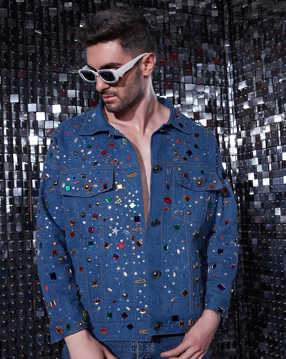 RHINESTONE DENIM JACKET