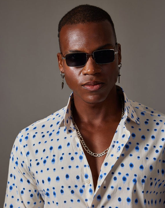 CANCLINI SHIRT POLKA DOT BUTTON UP SHIRT