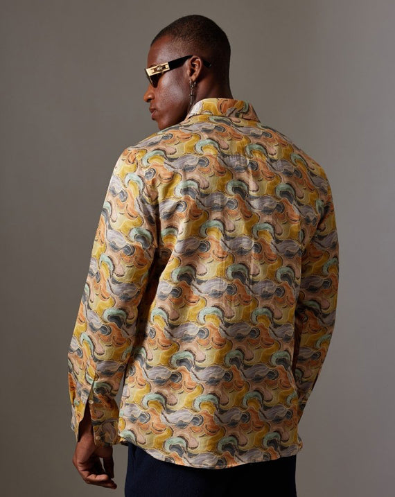 CANCLINI SHIRT MULTI FLORAL PRINT SHIRT