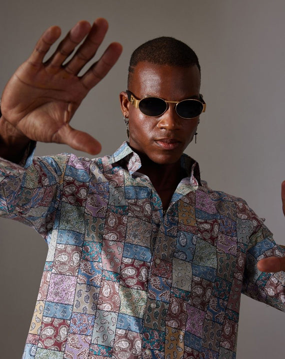 CANCLINI SHIRT MULTI FLORAL PRINT SHIRT