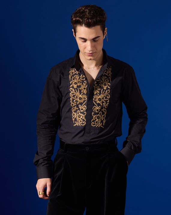 YOKE EMBROIDERED SHIRT