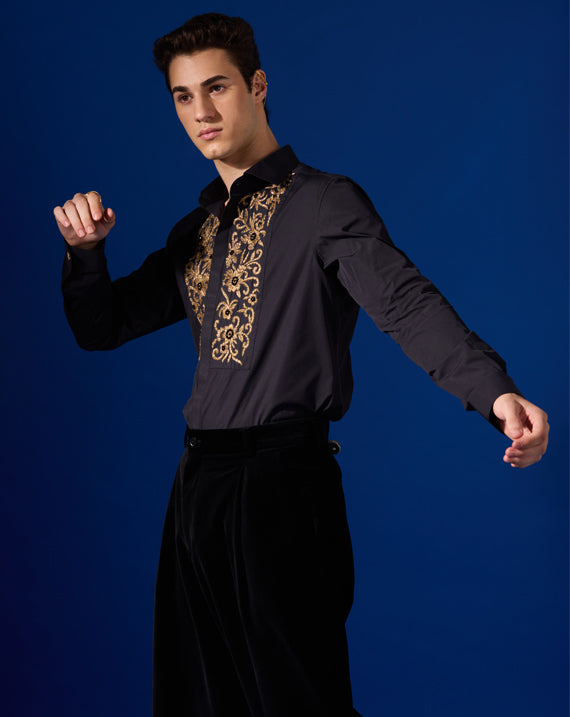 YOKE EMBROIDERED SHIRT