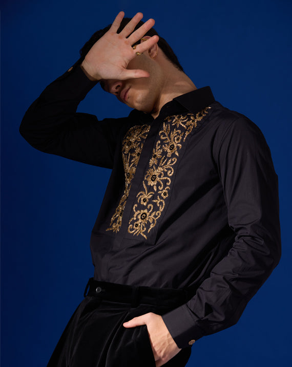 YOKE EMBROIDERED SHIRT