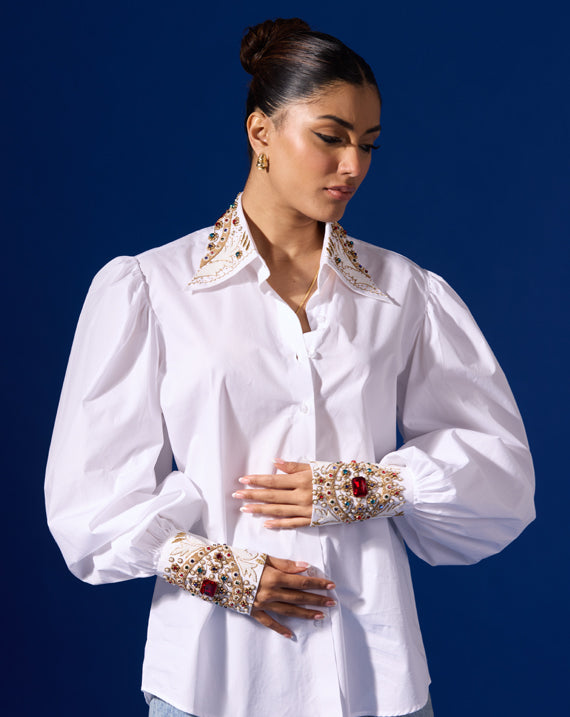 EMBROIDERED BEAD SHIRT