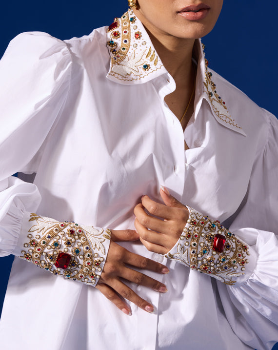 EMBROIDERED BEAD SHIRT