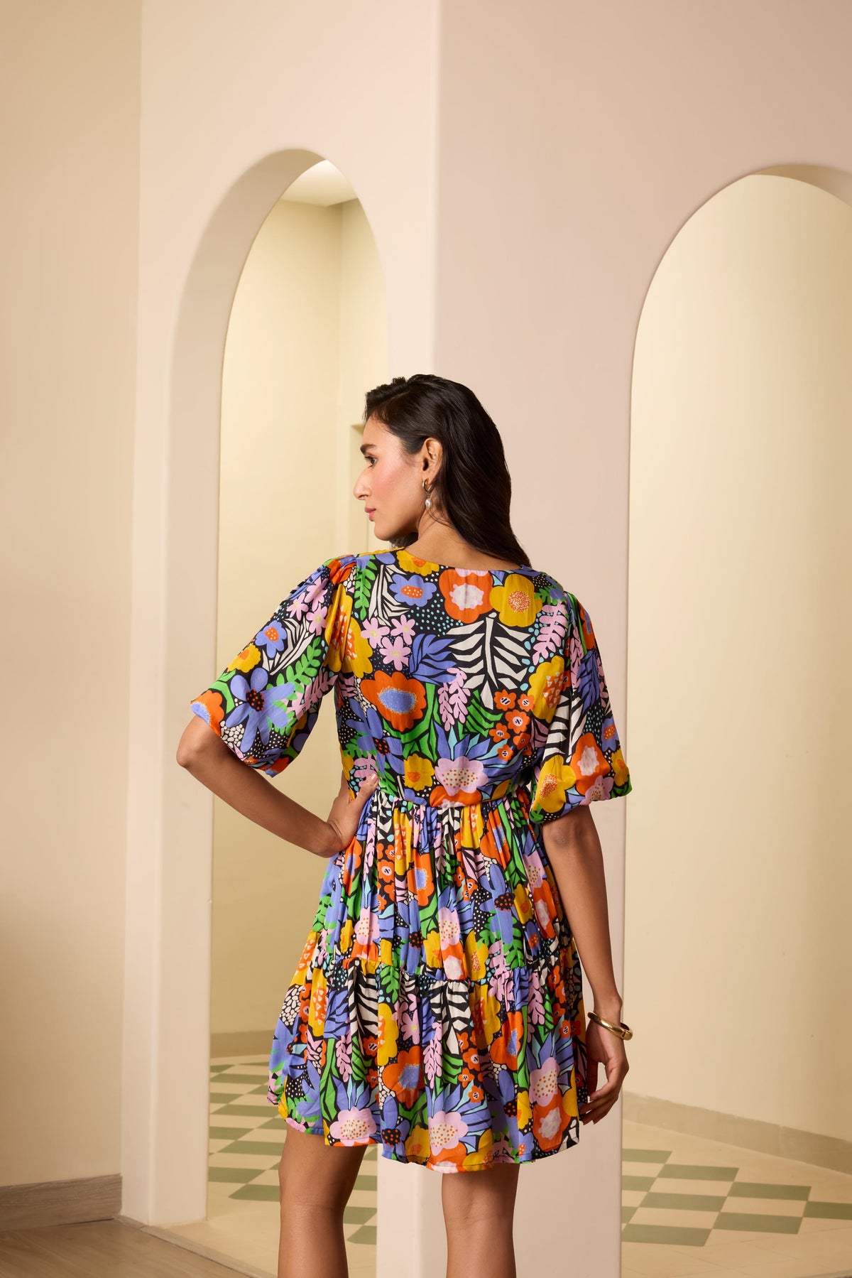 Floral Pop Mini Dress
