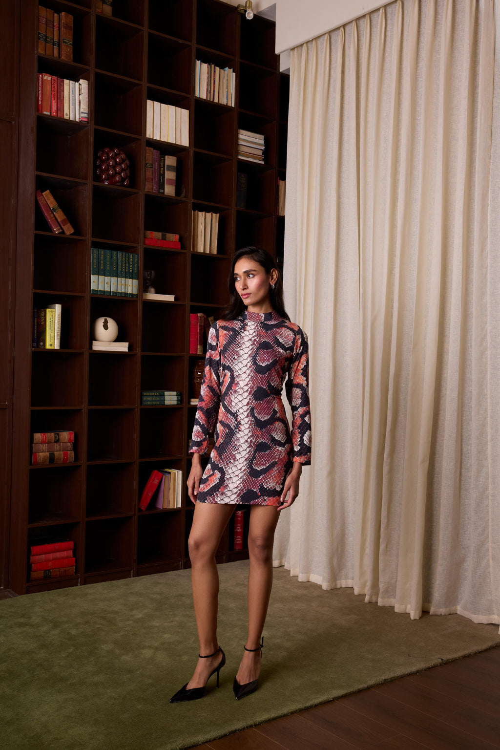 Serpent Print Mini Dress