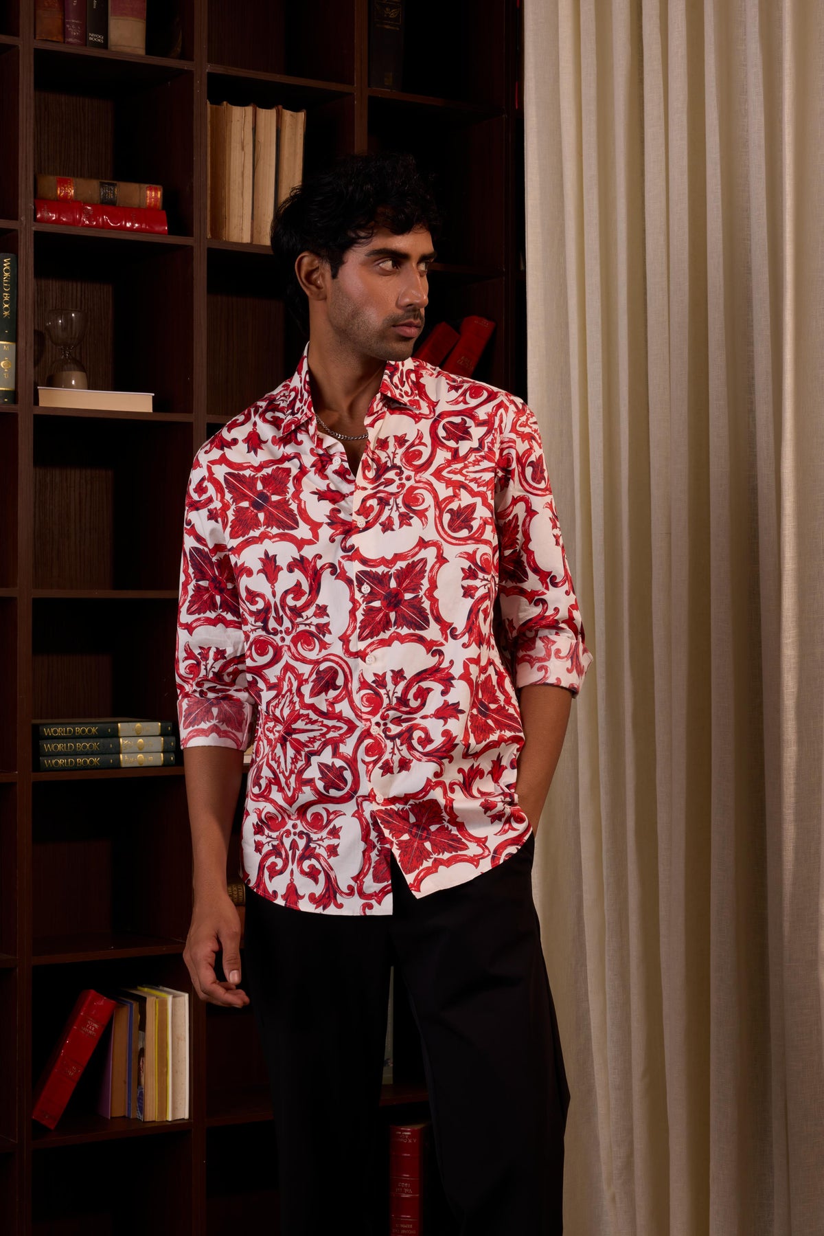 Crimson Baroque Shirt