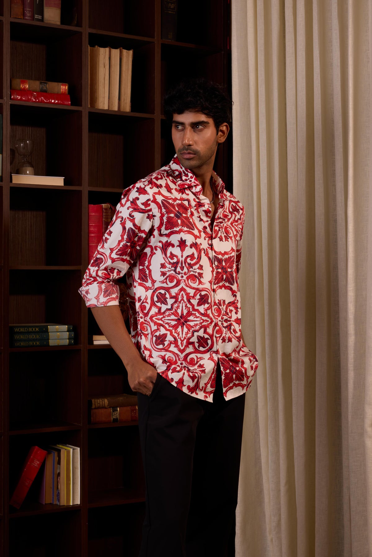 Crimson Baroque Shirt