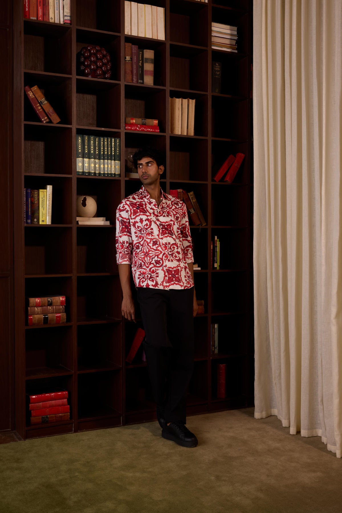 Crimson Baroque Shirt