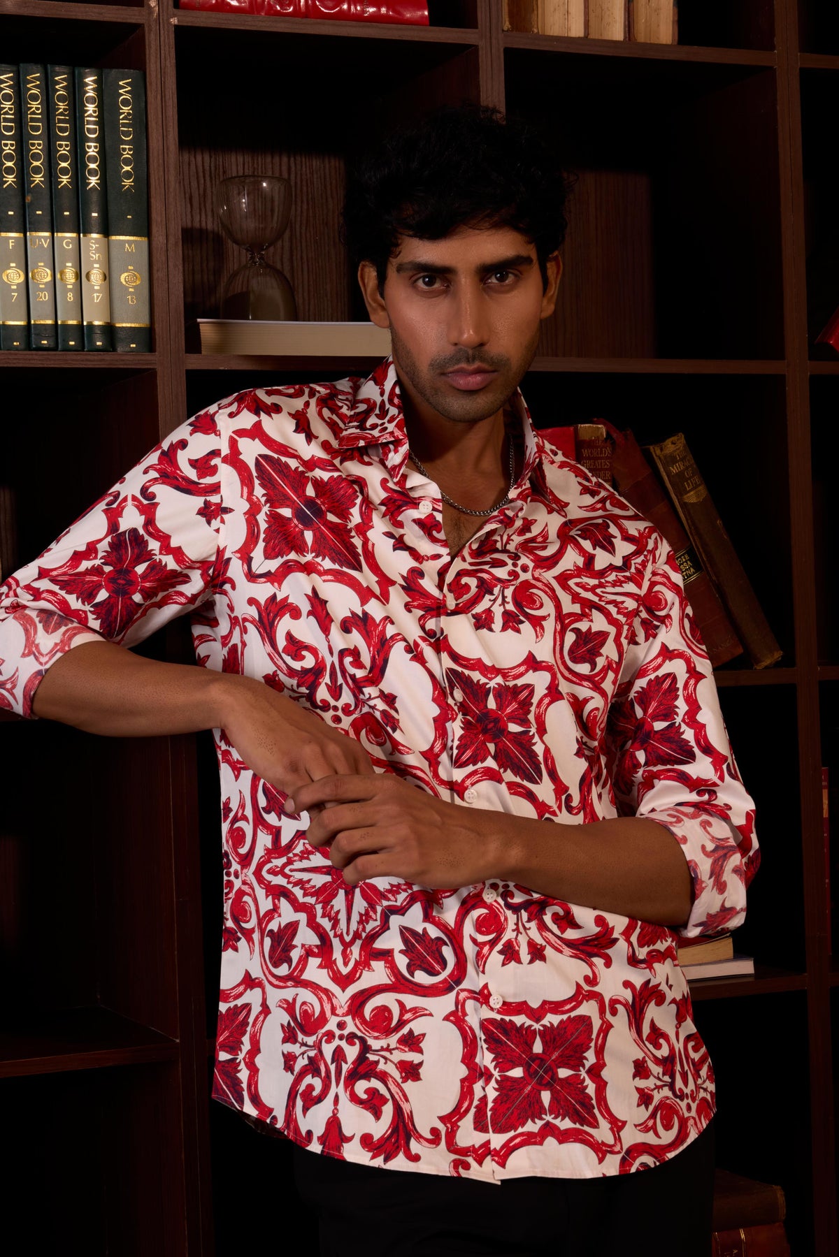 Crimson Baroque Shirt