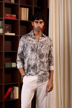 Monochrome Animal Print Shirt
