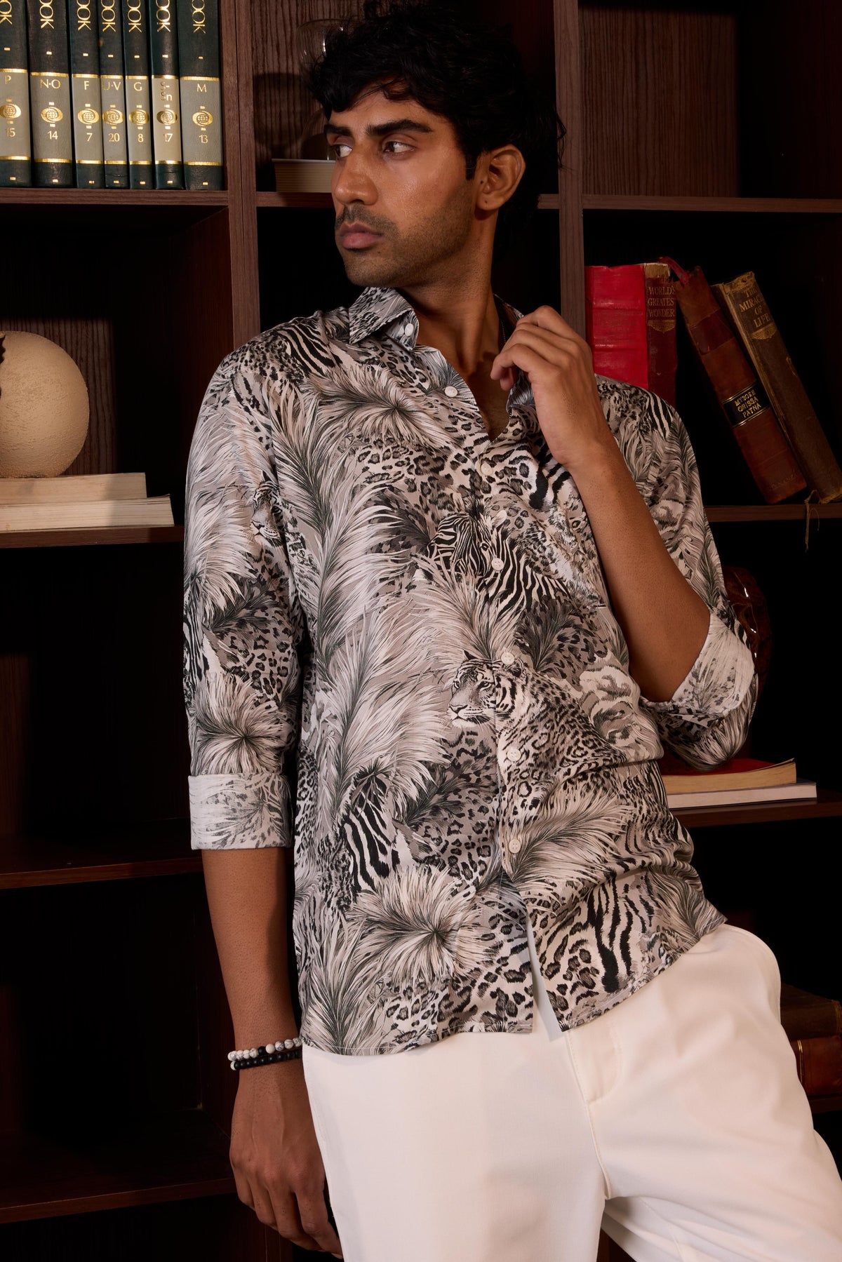 Monochrome Animal Print Shirt