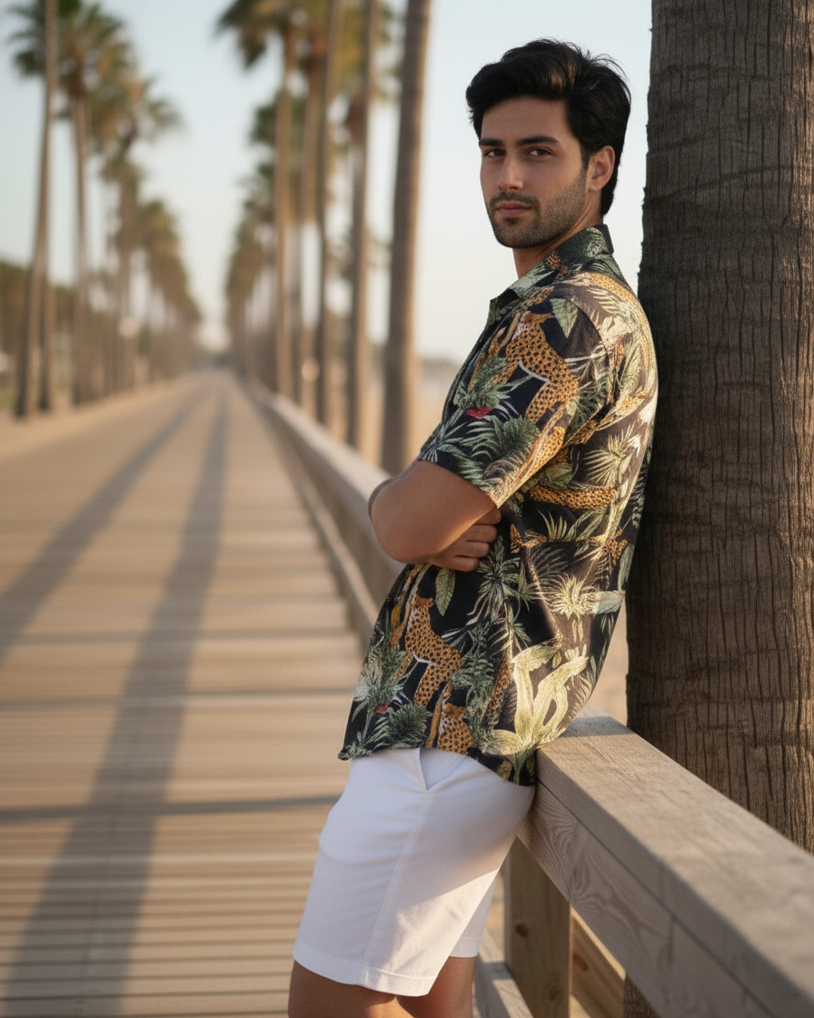 Black Cheetah Jungle Shirt