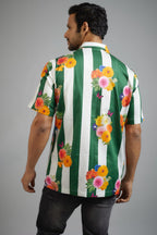 CANCLINI SHIRT TROPICAL MEADOW STRIPE SHIRT