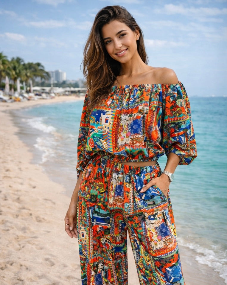 Coastal Collage Co-ord Set