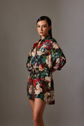 CANCLINI ROSE PRINT SHORT DRESS