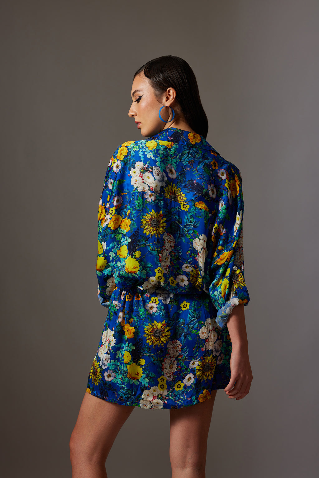 CANCLINI FLORAL PRINT SHORT DRESS