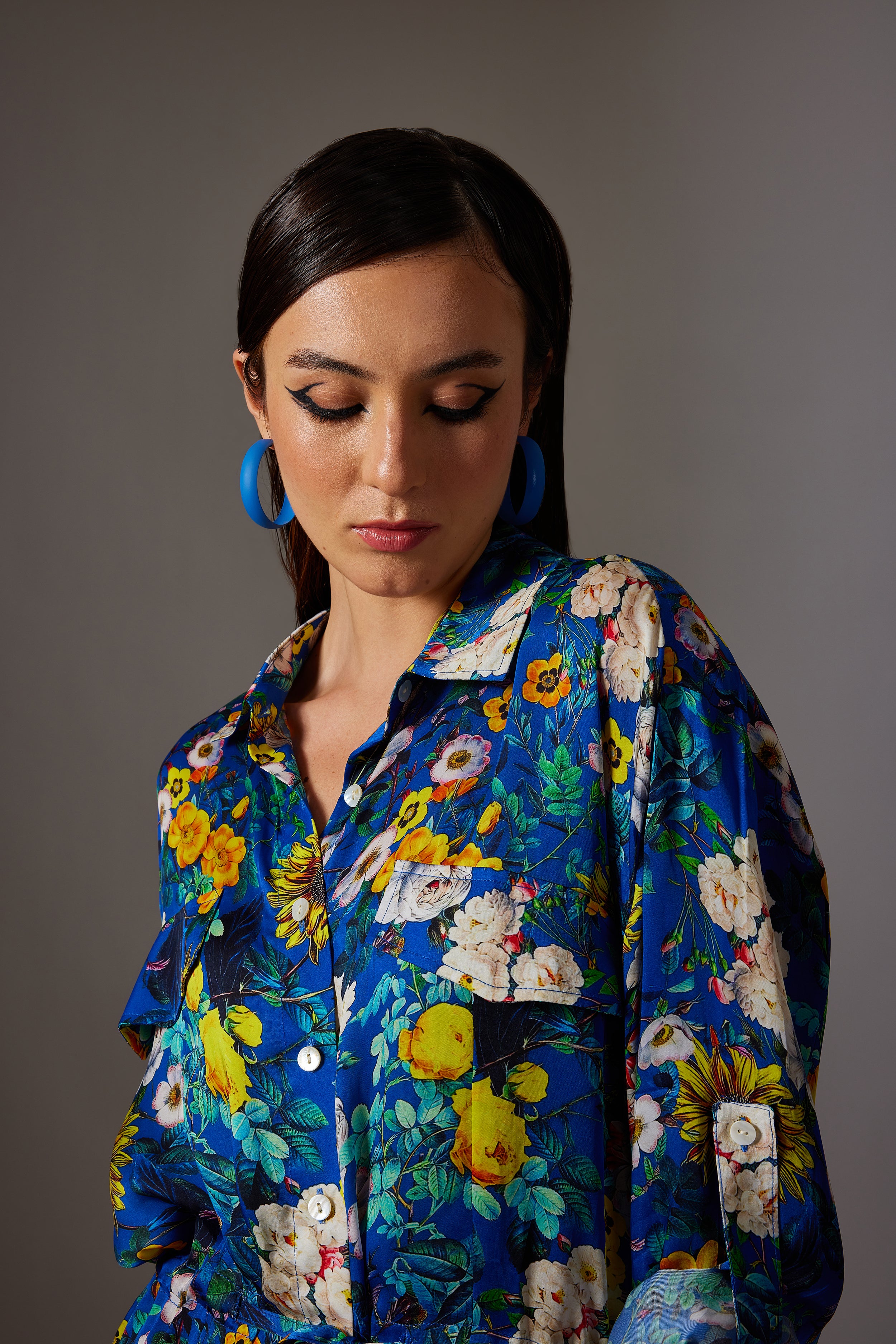 CANCLINI FLORAL PRINT SHORT DRESS