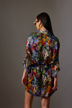 CANCLINI JUNGLE PRINT SHORT DRESS