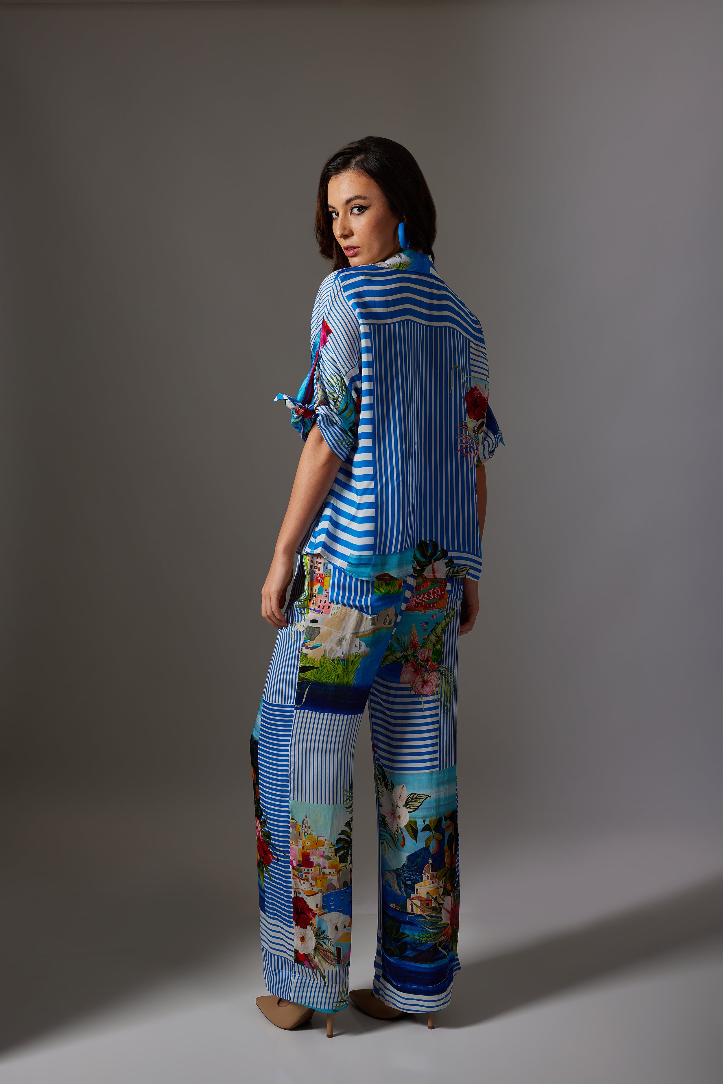 CANCLINI AMALFI PRINT TOP