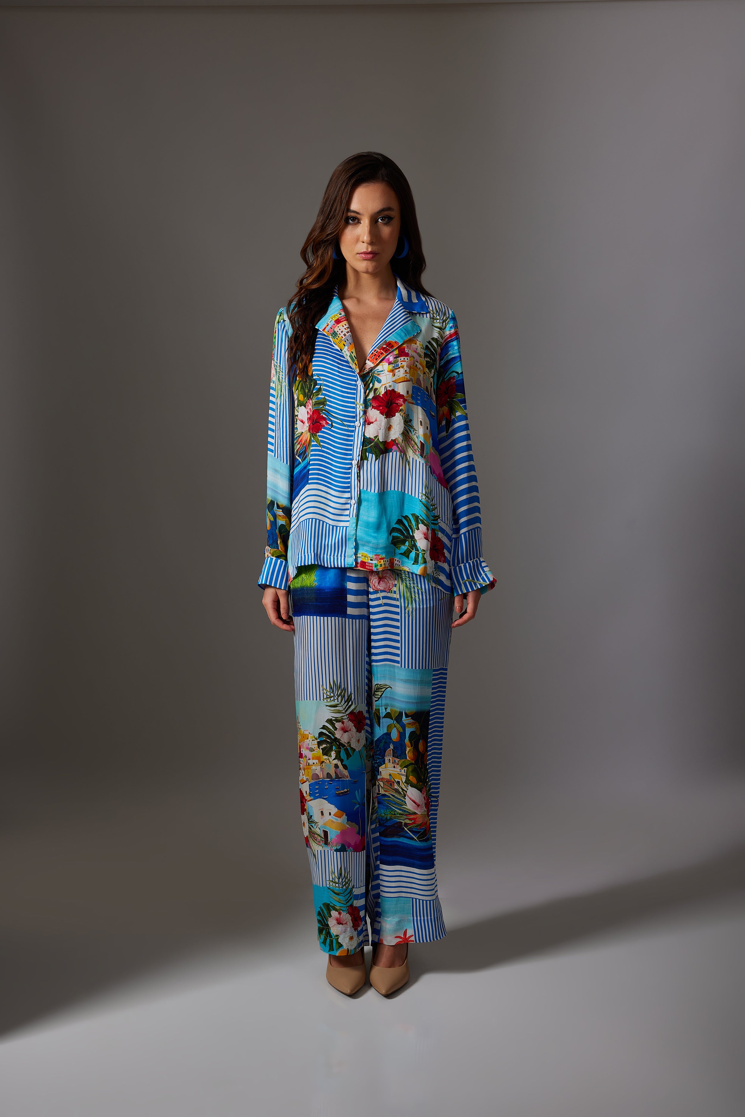 CANCLINI AMALFI PRINT SHIRT