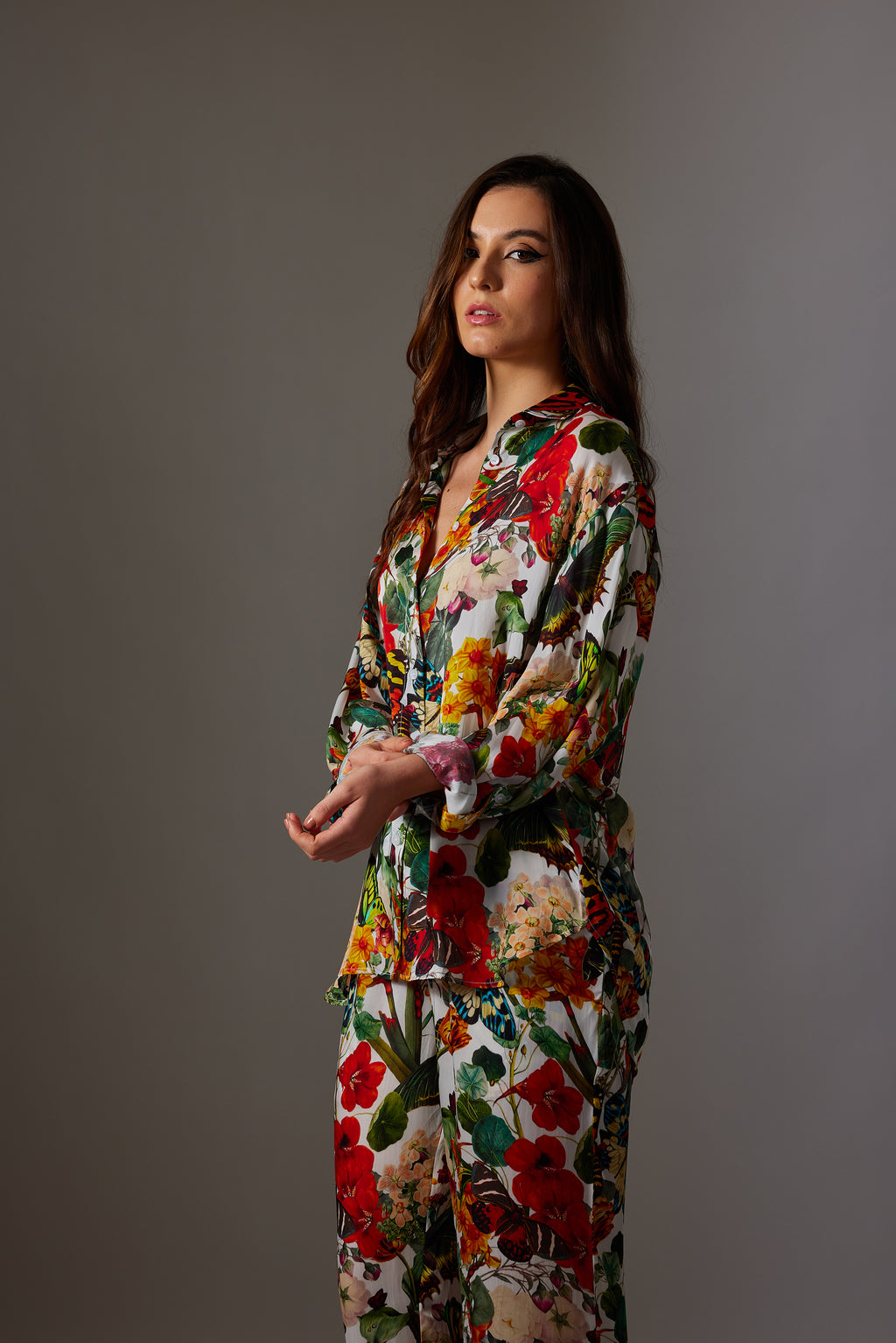 CANCLINI FLORAL PRINT MULTI COLOUR SHIRT