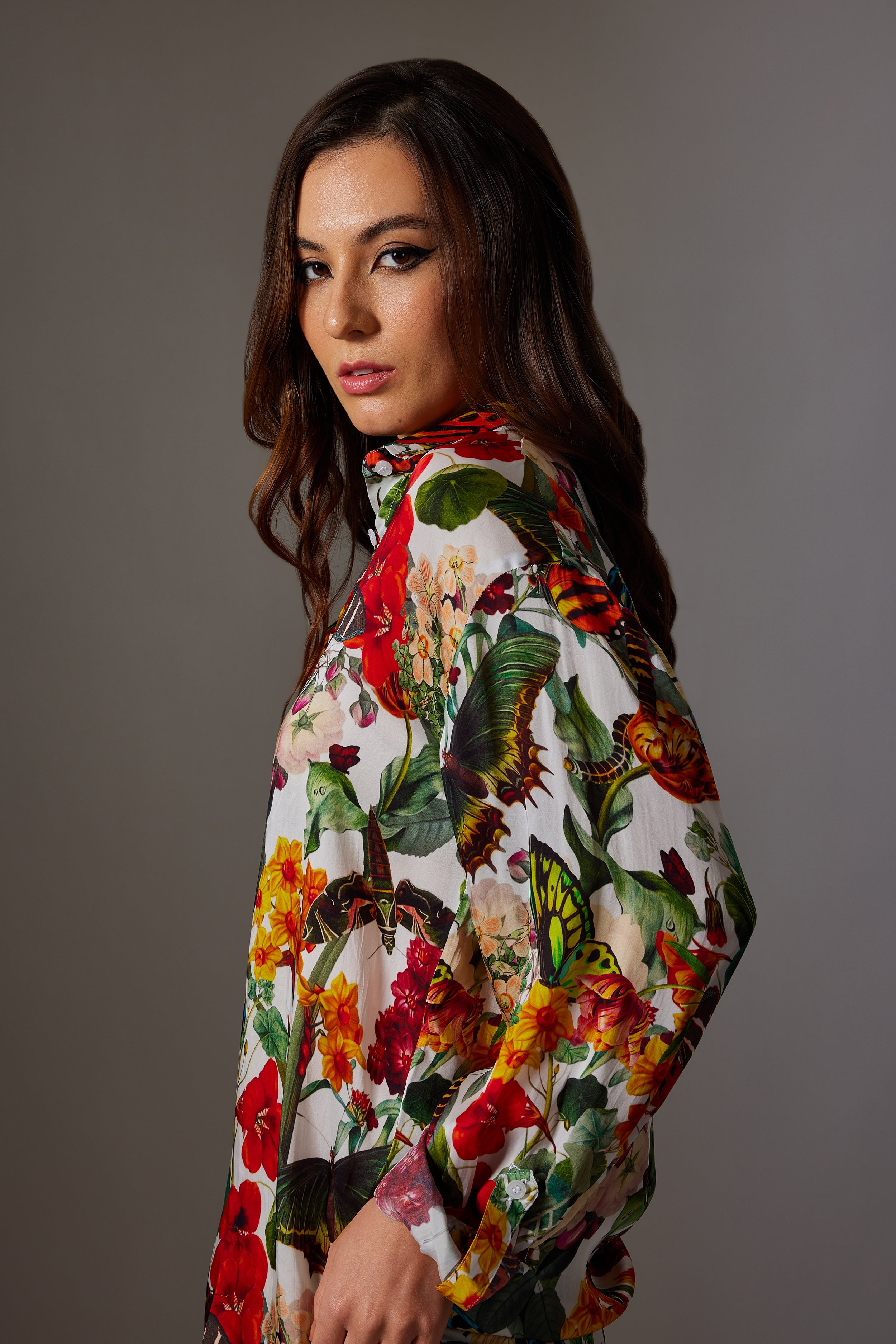 CANCLINI FLORAL PRINT MULTI COLOUR SHIRT