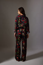 CANCLINI FLORAL PRINT BLACK AND RED SHIRT