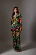 CANCLINI FLORAL PRINT GREEN SHIRT