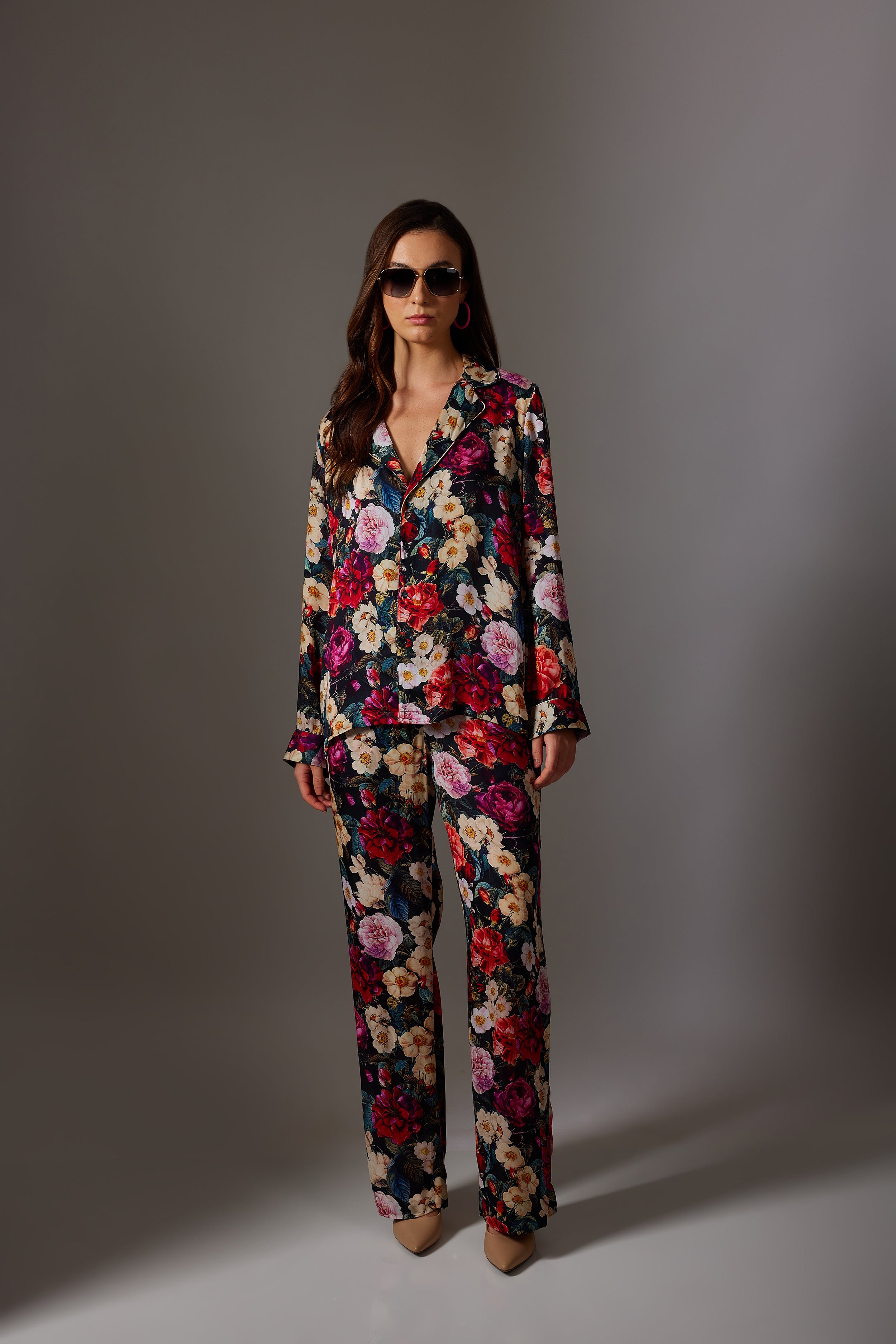 CANCLINI ROSE PRINT SHIRT