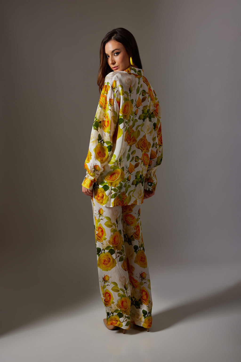 CANCLINI FLORAL PRINT YELLOW SHIRT