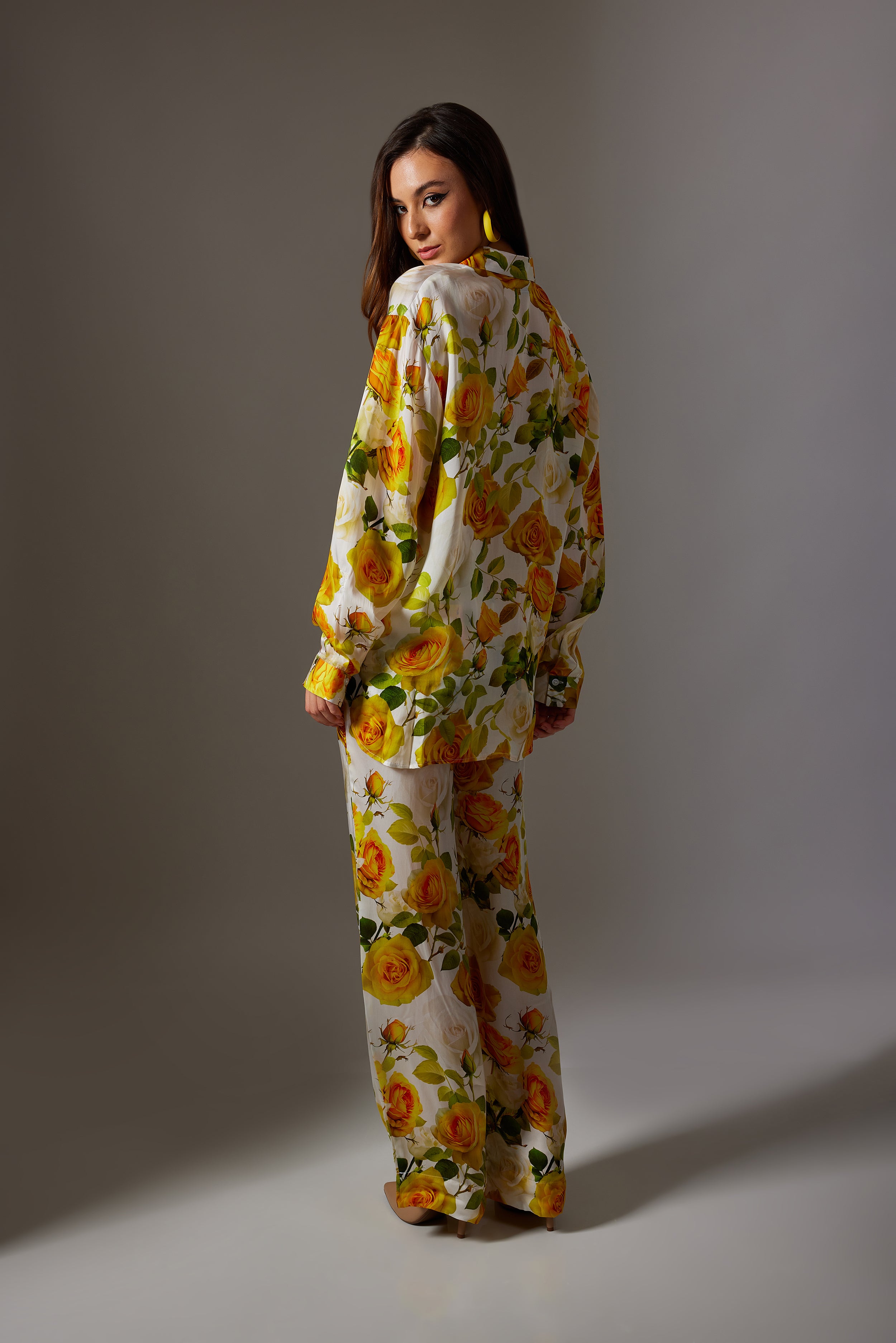 CANCLINI FLORAL PRINT YELLOW SHIRT