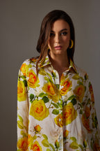 CANCLINI FLORAL PRINT YELLOW SHIRT